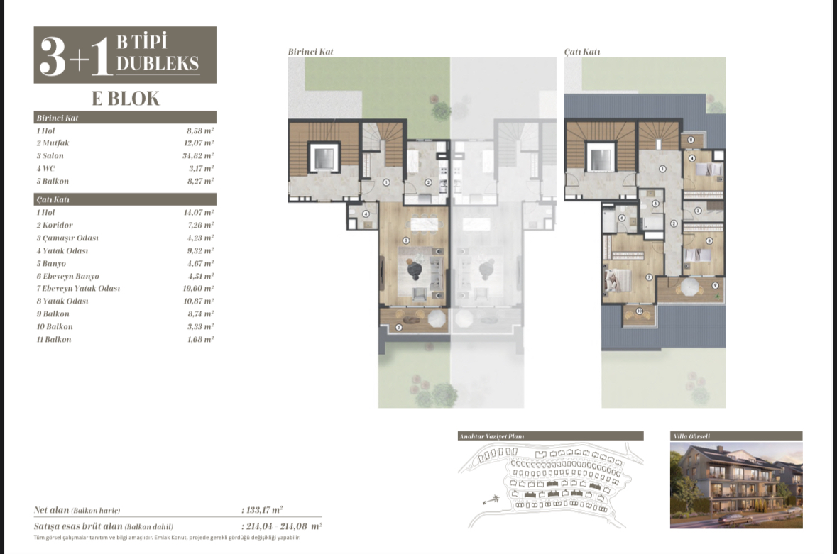 3+1 Çatı Dubleks 2