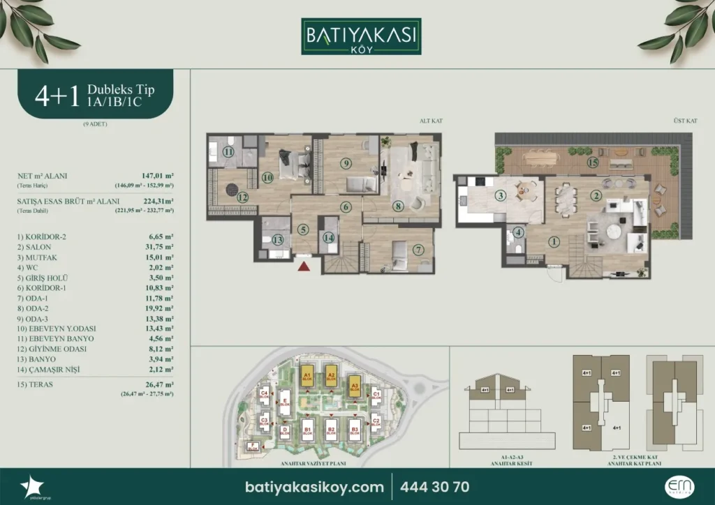 4+1 Dubleks Tip 1A/1B/1C